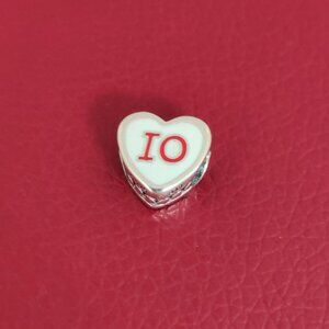 Pandora Ohio State University Exclusive Heart Charm Bead S925 Silver with box